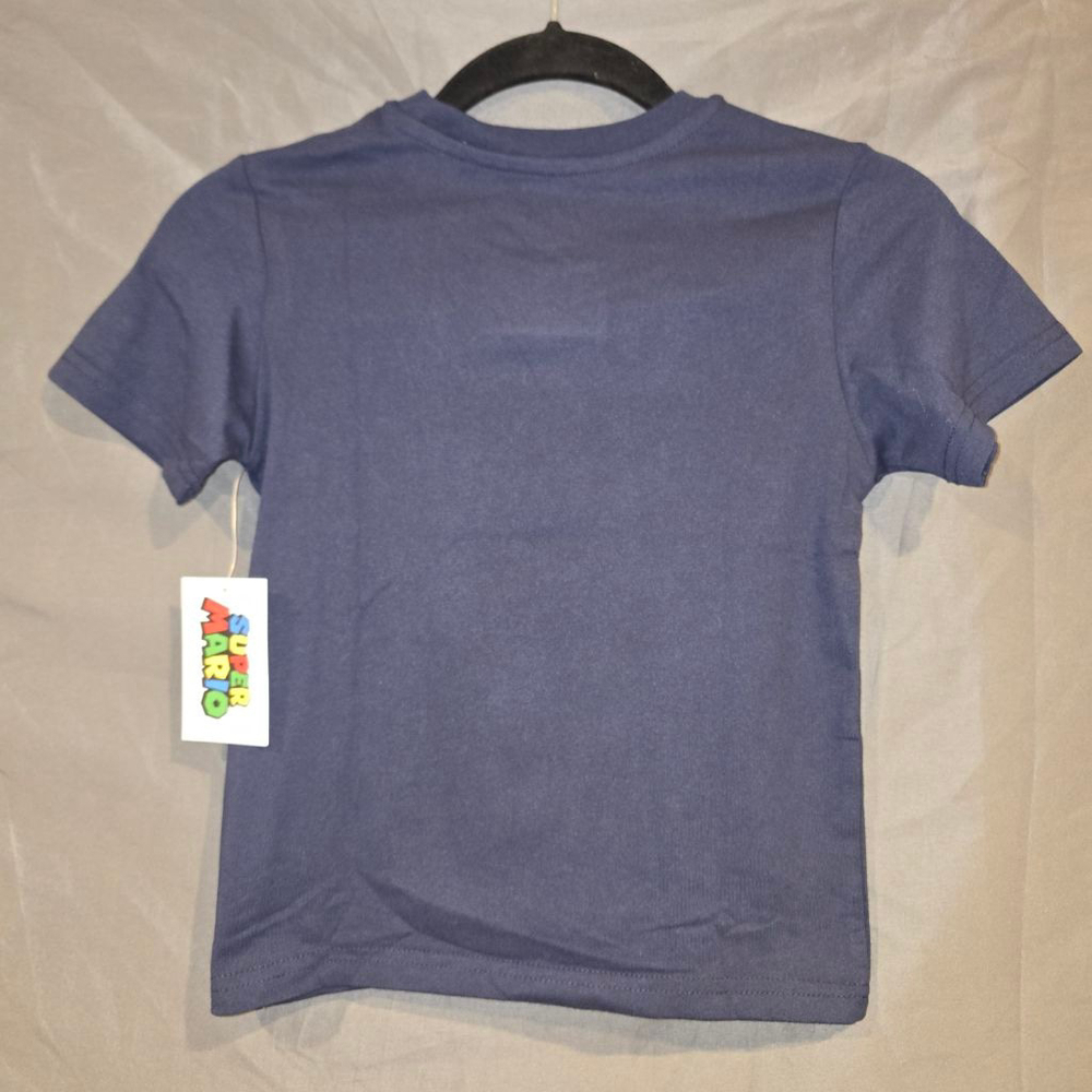 Kids Super Mario T-Shirt Navy/Red Size 4 and Size 6 Available - Picture 2 of 4